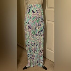 Lilly Pulitzer Maxi Skirt in Purple and Green Print